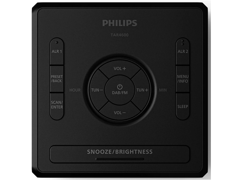 Philips TAR4600/10 Órás rádió, fekete