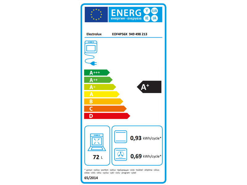 Electrolux EOF4P56X Beépíthető sütő