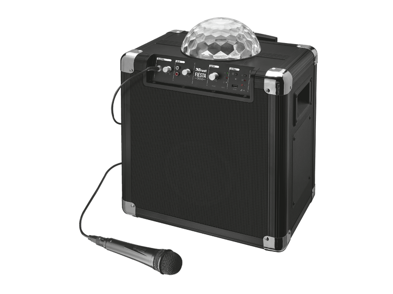 Trust 21405 Fiesta Disco vezeték nélküli hangszóró, partyfényekkel és mikrofonnal