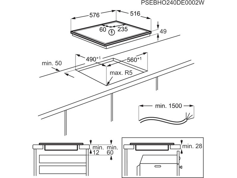 AEG TO64IA0FXB Indukcijska ploča za kuhanje