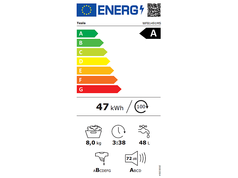 Tesla WF81491MS Elöltöltős mosógép