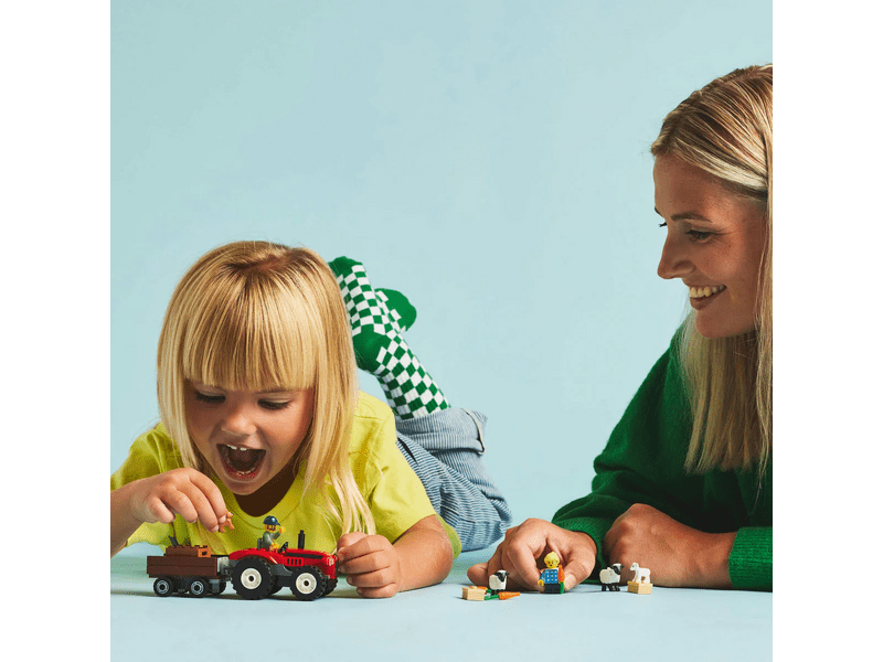 LEGO® City Piros traktor, utánfutó és juhok (60461)