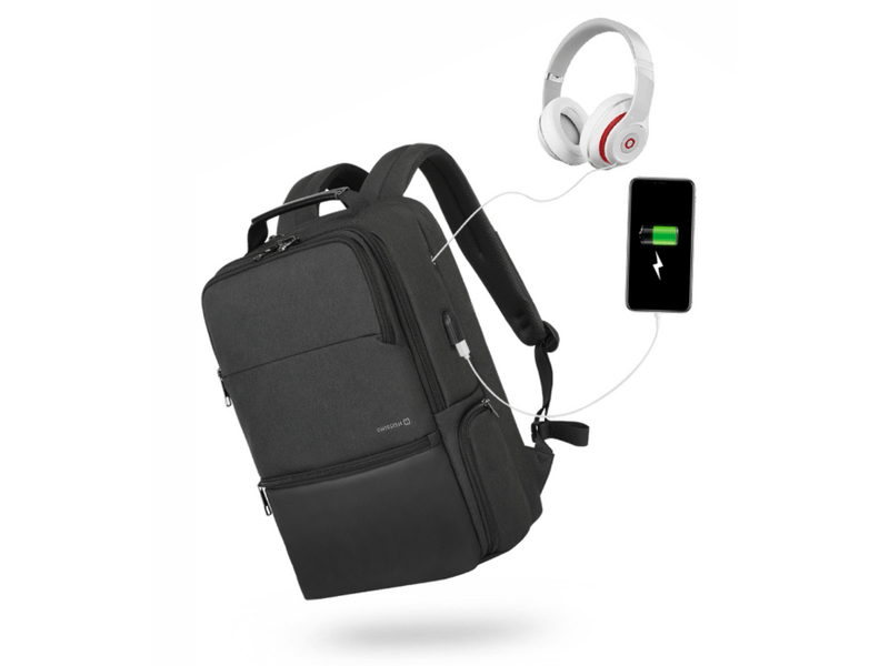 Swissten ruksak za prijenosno računalo 15,6" s USB priključkom (55010100)