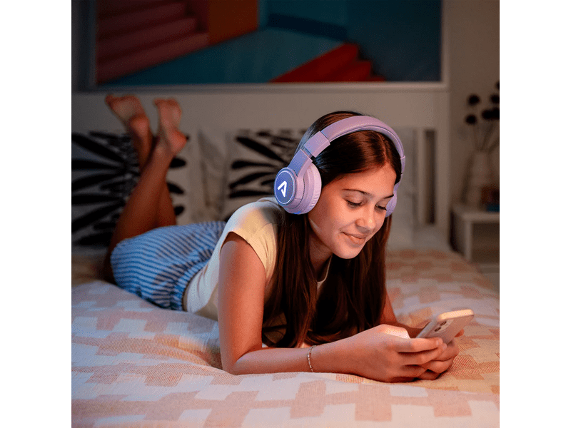 LAMAX GlowKid1 Gyerek fejhallgató, pink (LXGLOKIDPA)