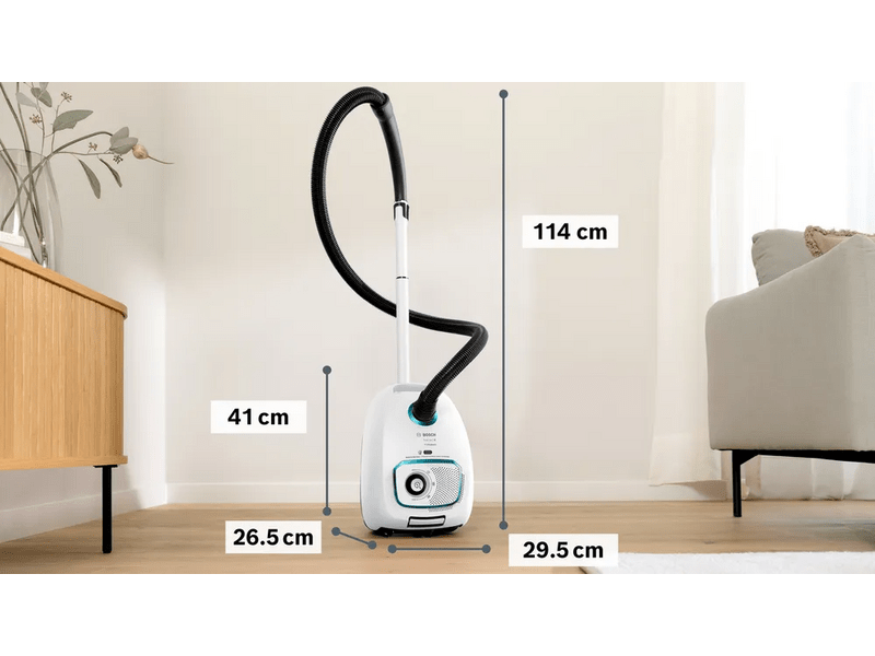 Bosch BGL41HYG2H ProHygienic Porzsákos porszívó, fehér