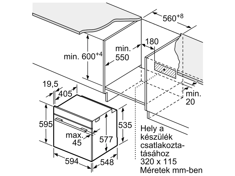 Bosch HBG7741B1 Beépíthető sütő