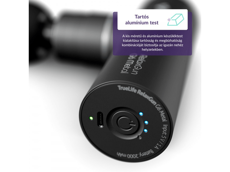 TrueLife RelaxGun G6 Metal Masszázspisztoly