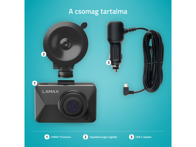 LAMAX T3 Menetrögzítő kamera (CDMT3NNNNBA)