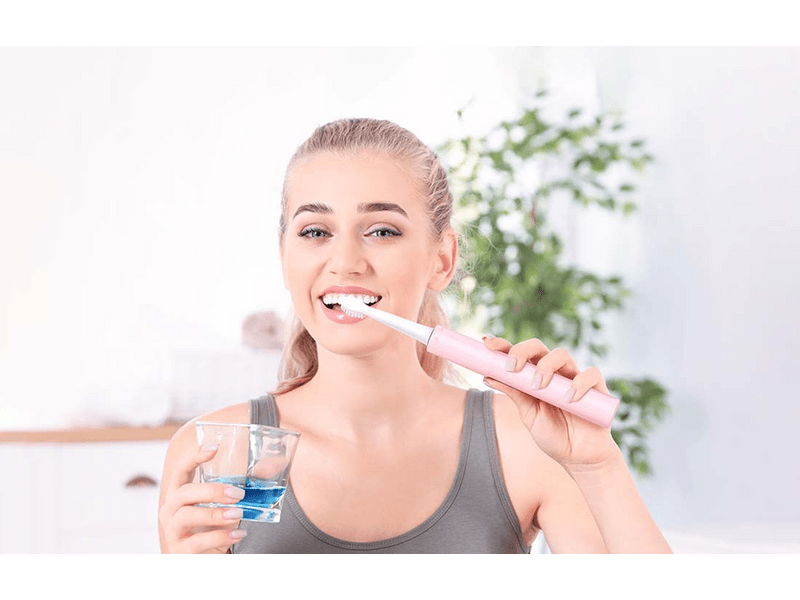 FairyWill FW-E11 Szónikus fogkefe készlet, Rózsaszín