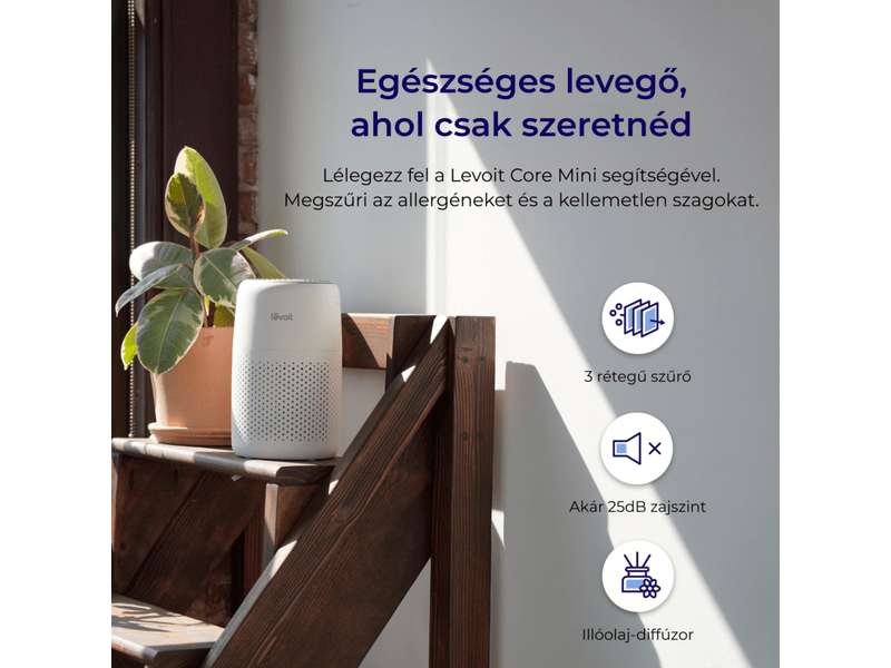 Levoit Core Mini Légtisztító és Illóolaj Diffúzor (LAP-C161-WEU)