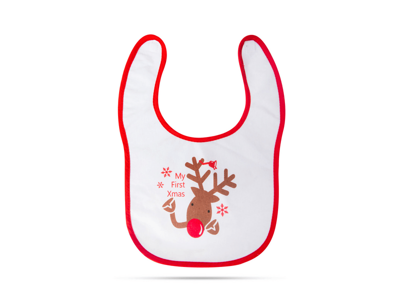 Božićni podbradnik za bebe - 38 x 27 cm - 4 vrste, 1 kom (58664)