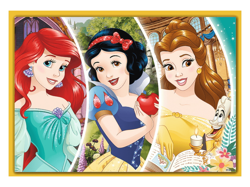 Trefl Disney Princess - Boldog nap - 4 az 1-ben puzzle (34385)