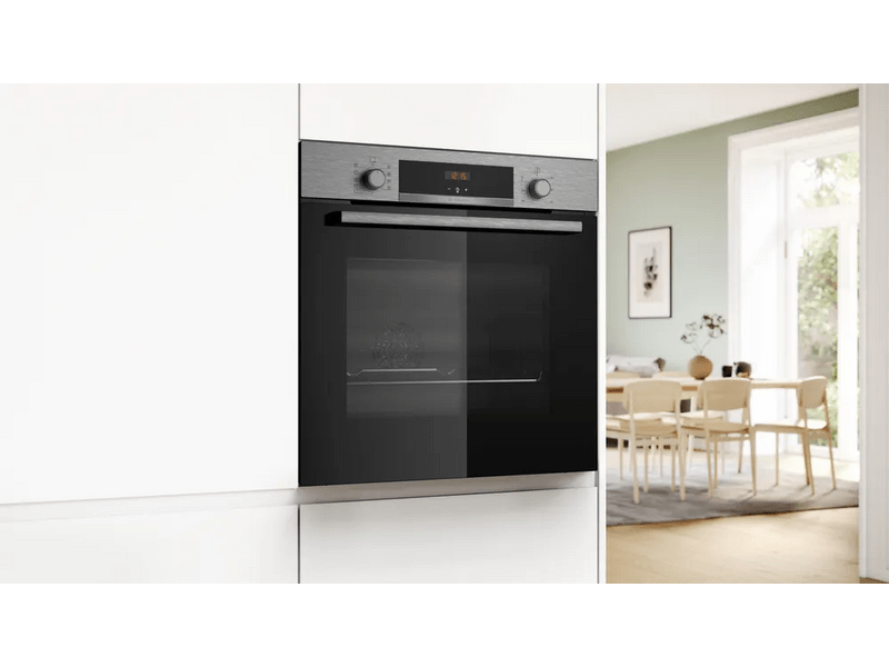 Bosch HBA534ES3 Serie 4 Beépíthető sütő, Szálcsiszolt acél