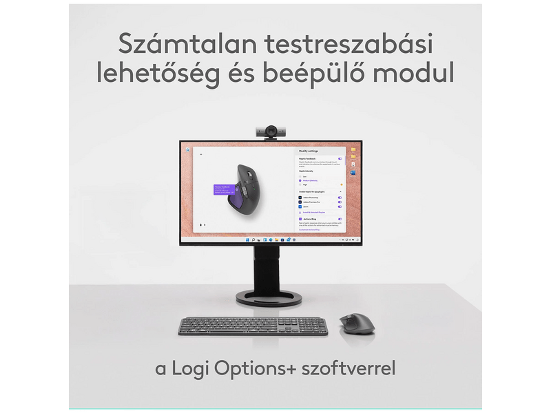Logitech MX Master 4 Mac Vezeték nélküli egér, fekete