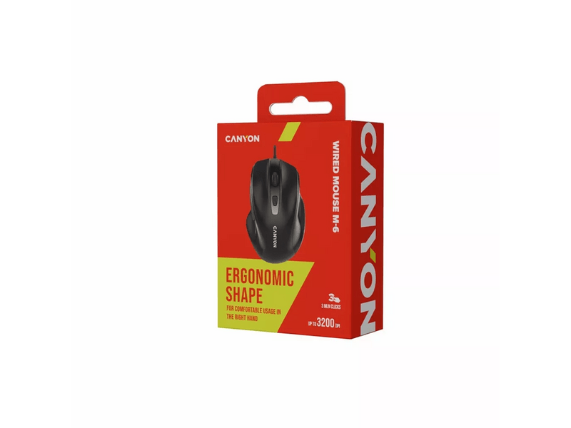 Canyon CNE-CMS6 Egér, fekete