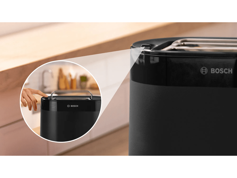 Bosch MyMoment Kompakt kenyérpirító, Fekete (TAT2M123)