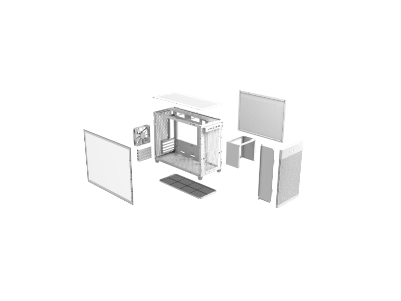 Asus Prime AP201 TG Számítógépház, fehér (PRIMEAP201TGWHITE)