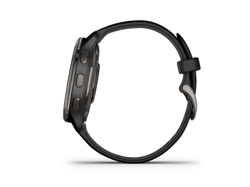 Garmin Venu 2 Plus Okosóra, Fekete, Fekete színű szilikon szíj (010-02496-11)