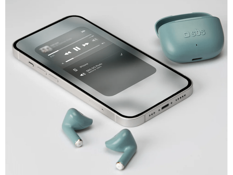 SBS Go Pods TWS Fülhallgató, zöld (TEEARTWSGOPODSP)
