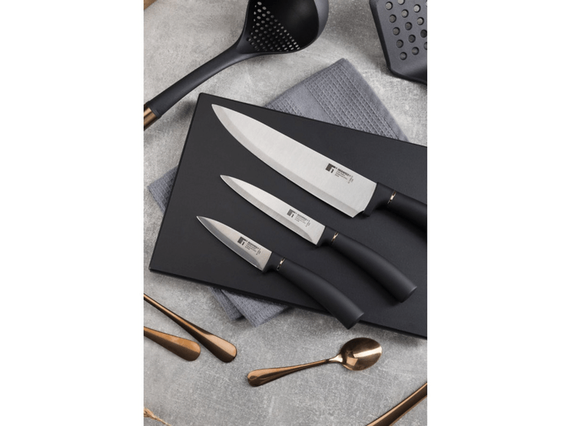 Bergner BG-39862-CP Rozsdamentes acél kés szett, 3 részes