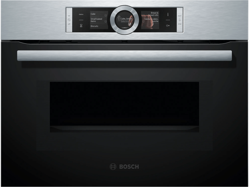 Bosch HRG6769S6 Beépíthető sütő+ Bosch PVS645FB5E Beépíthető indukciós főzőlap+ Bosch CMG656BS1 Beépíthető sütő mikrohullám funkcióval