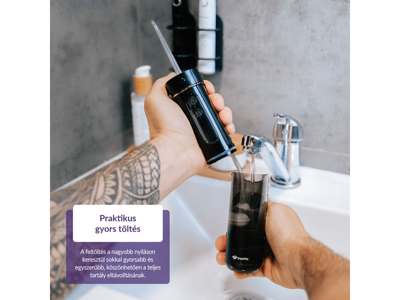 TrueLife AquaFloss Mini M50 szájzuhany, fekete
