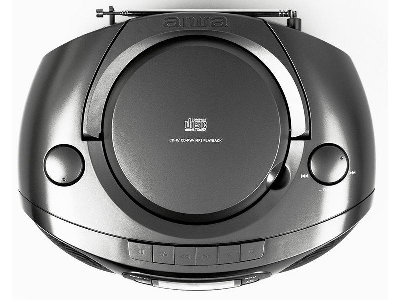 Aiwa RC-250GY hordozható retro boombox, grafit