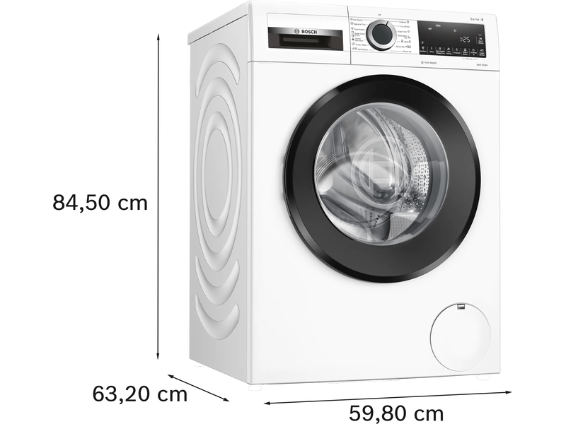 Elöltöltős mosógép, 9kg,1200fr