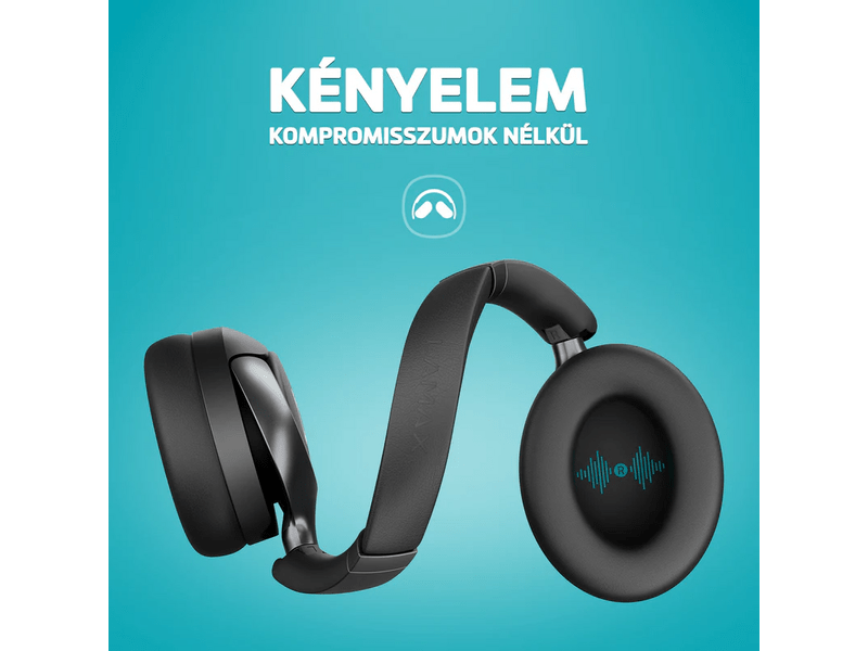 LAMAX HighComfort2 ANC Fejhallgató, fekete (LXOHMHIGC2ABA)