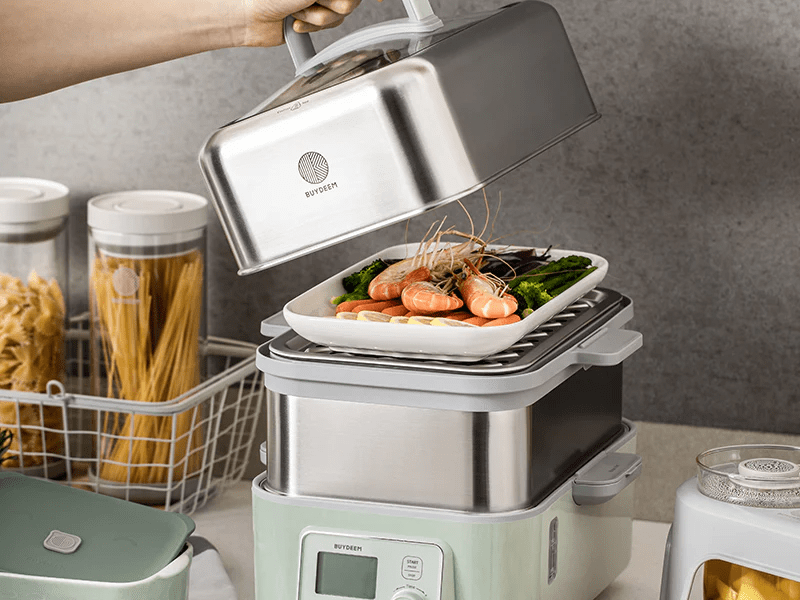Buydeem G564-CG/EU Elektromos ételpároló, zöld