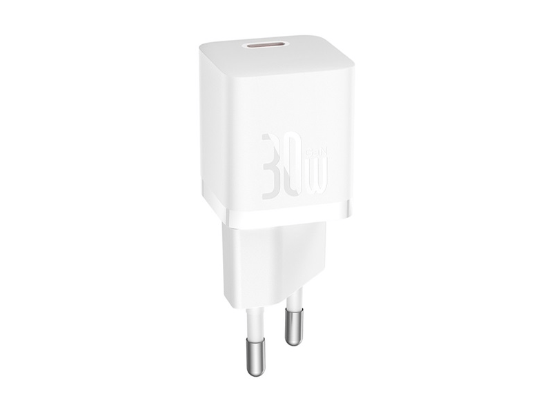 Baseus GaN5 Mini hálózati gyorstöltő 30W, fehér (P1011090221300)