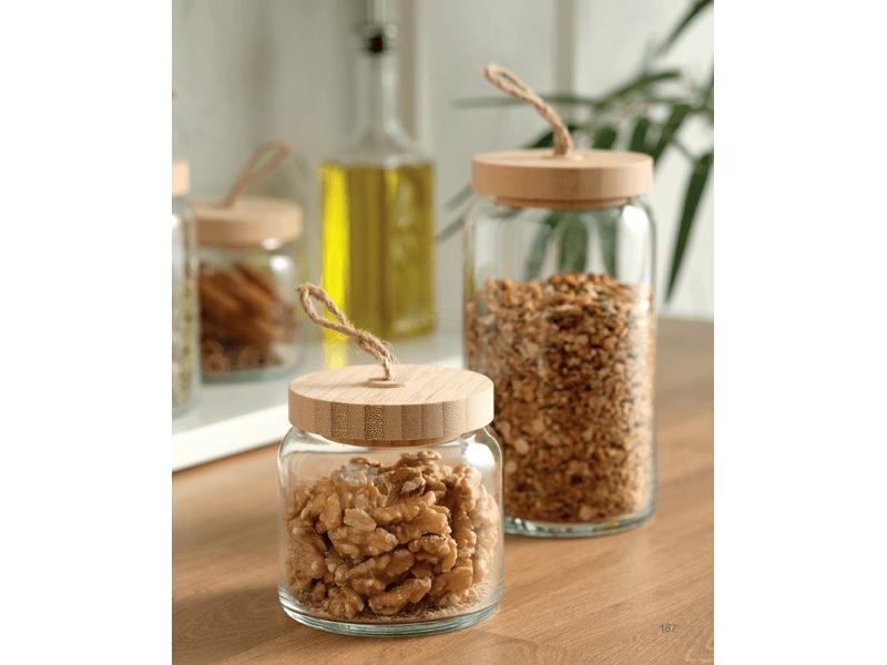 Pasabahce 43593 Woody Tároló üveg, bambusz tetővel, 1130ml