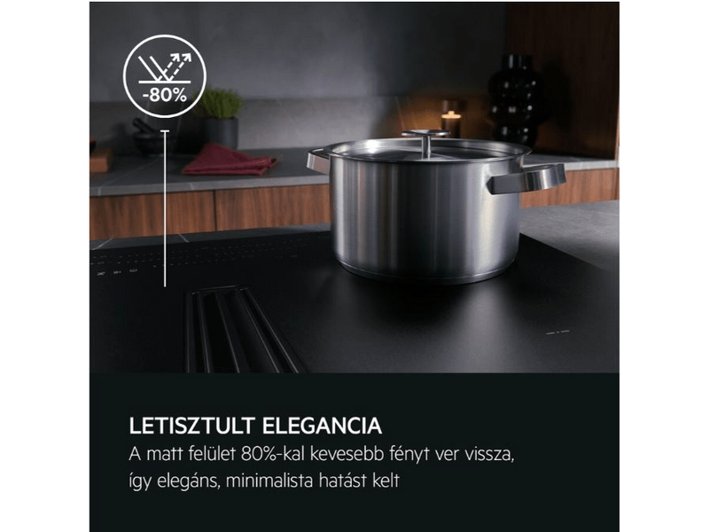 AEG TH84CC23CZ Beépíthető indukciós főzőlap páraelszívóval, SaphirMatt®
