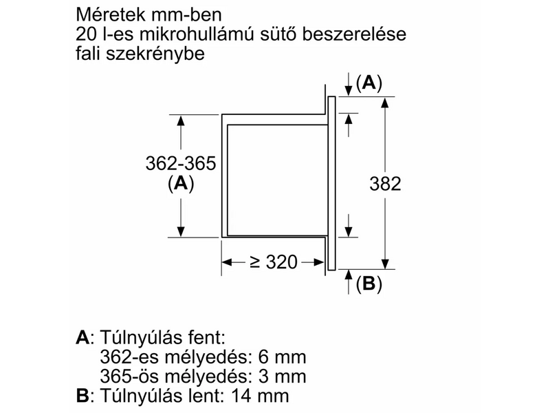 Bosch BFL623MB4 Beépíthető mikrohullámú sütő