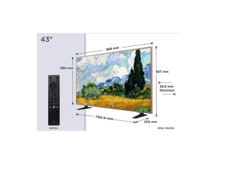 TCL 43A400 Pro 4K UHD Smart QLED Televízió