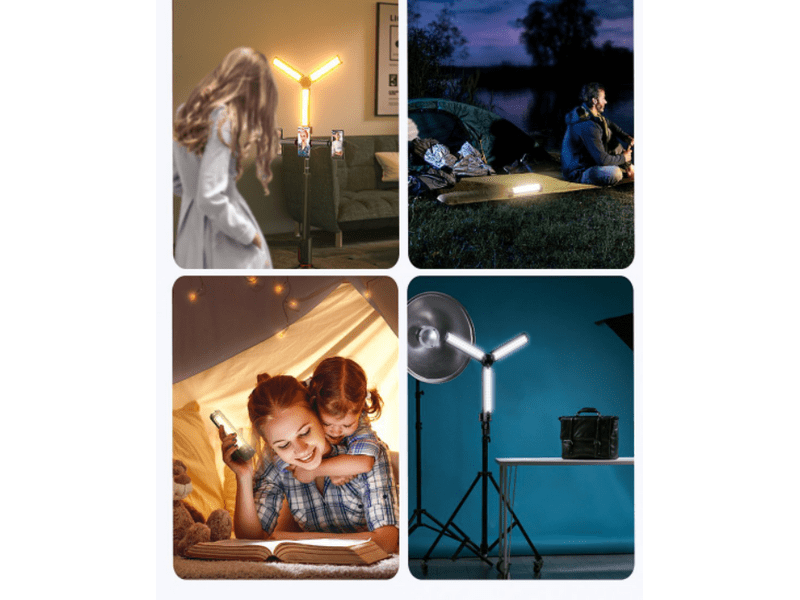 Blitzwolf BW-SL7 Hordozható összecsukható lámpa, fekete