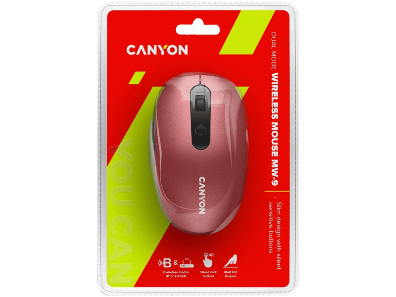 Canyon MW-9 Vezeték nélküli egér, Piros (CNS-CMSW09R)