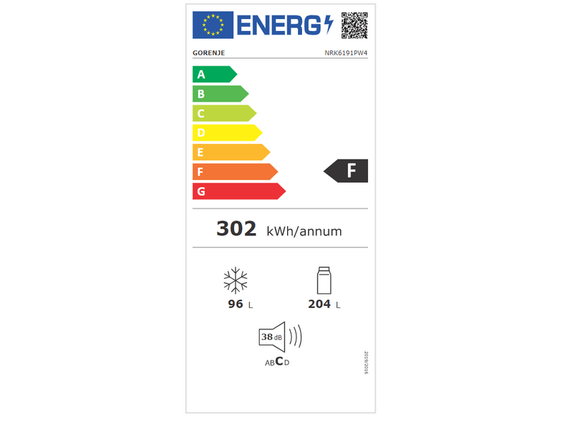 Gorenje NRK6191PW4 Alulfagyasztós hűtőszekrény
