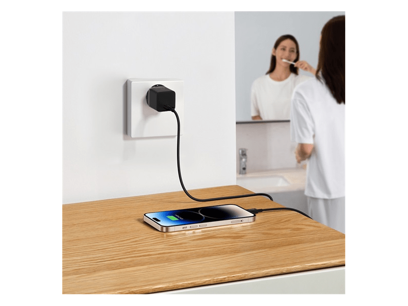 Baseus GaN5 Mini hálózati gyorstöltő, fekete (CCGN050101)