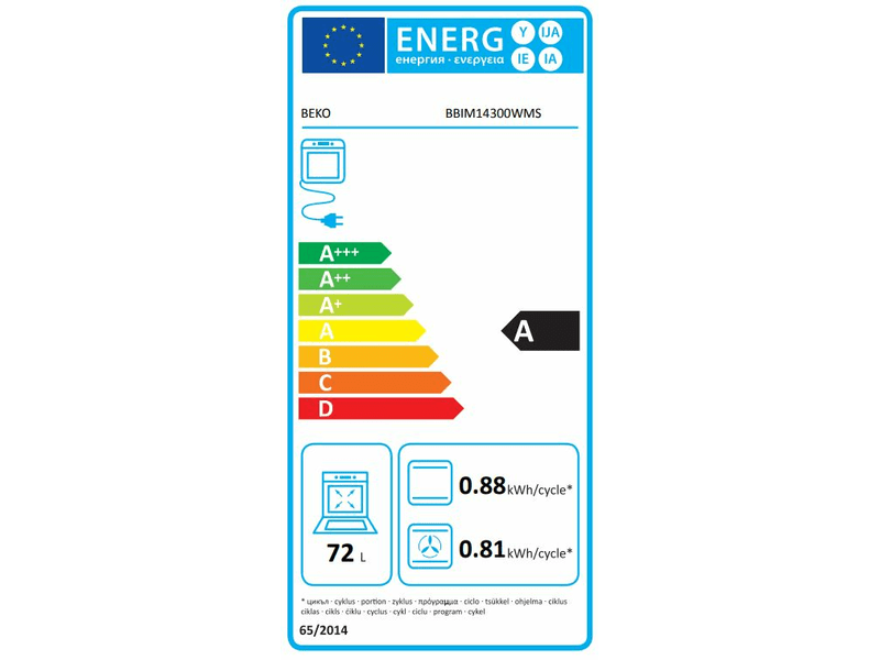 Beko BBIM14300WMS beépíthető sütő