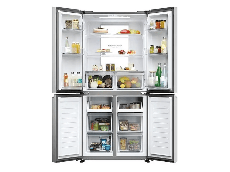 Haier HCR7818DNMM Négyajtós hűtőszekrény, inox
