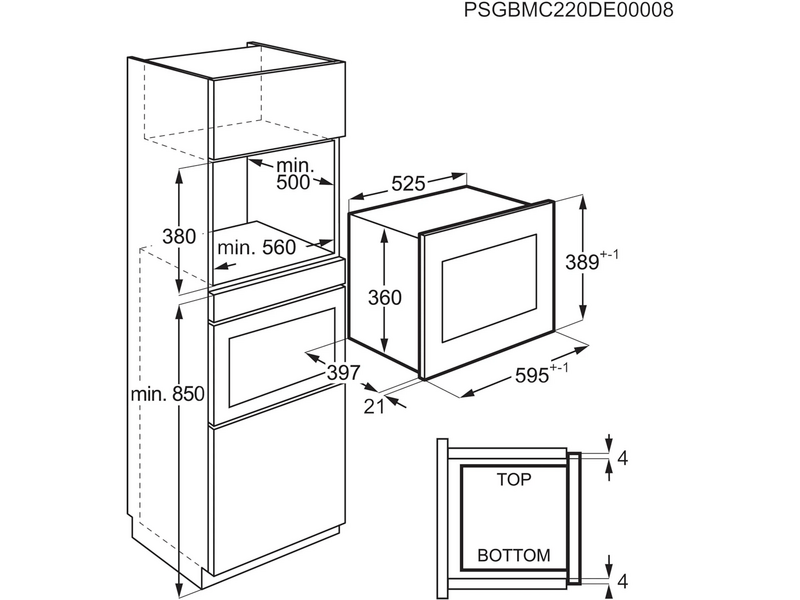 Electrolux LMF4263TET Beépíthető mikrohullámú sütő