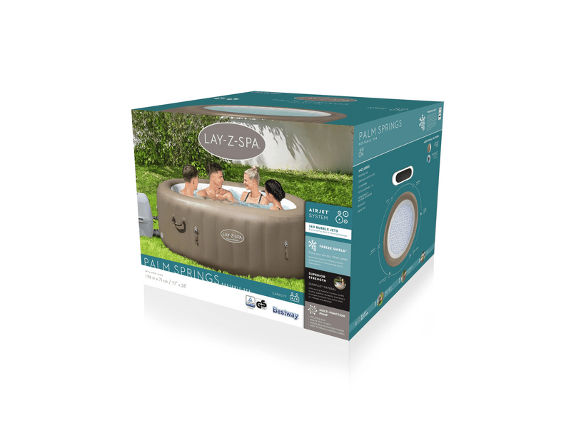 Bestway Lay-Z-Spa Palm Springs AirJet Felfújható jakuzzi, 196 x 71 cm (60017)