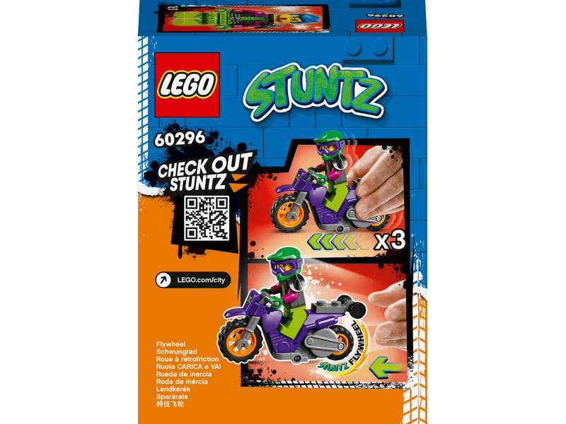LEGO® City Wheelie kaszkadőr motorkerékpár (60296)