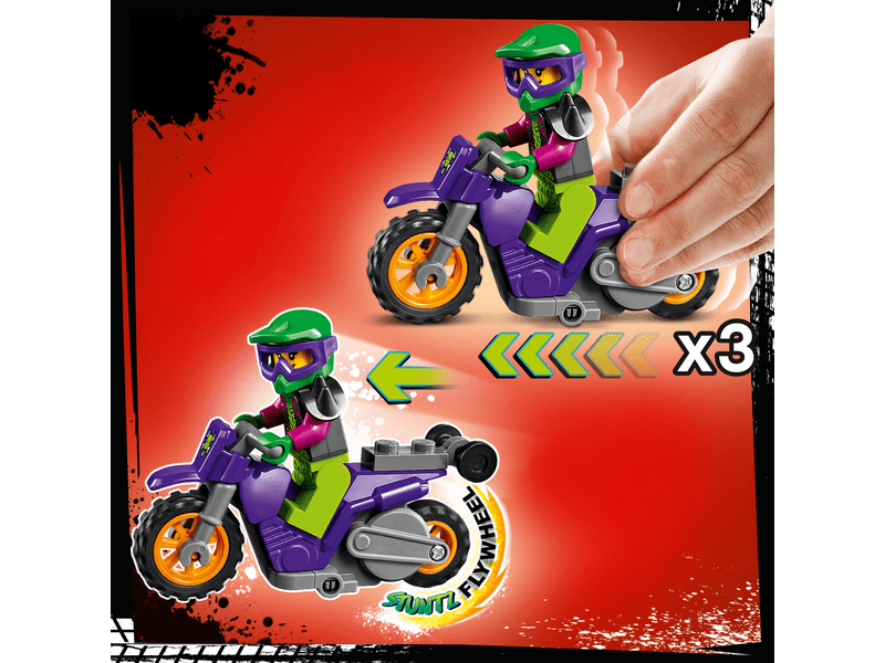 LEGO® City Wheelie kaszkadőr motorkerékpár (60296)