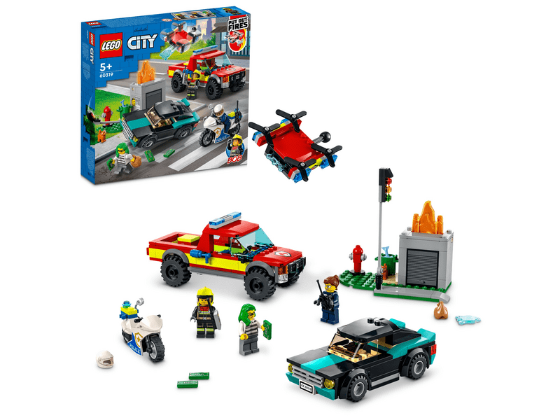 LEGO® City Tűzoltás és rendőrségi hajsza (60319)