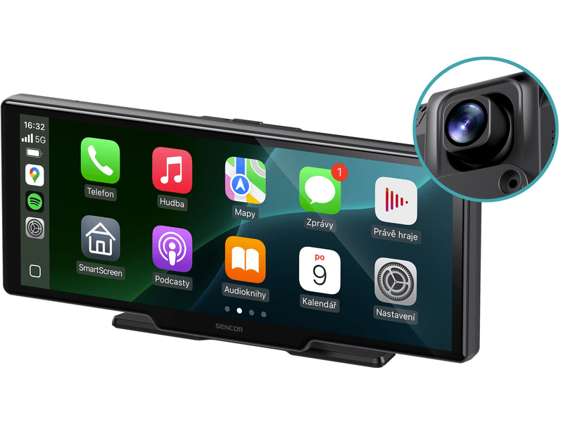 Sencor SCT M1090DBWT CarPlay és Android Auto kijelző