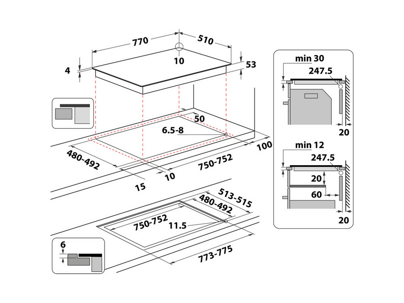 Whirlpool SMP778C/NE/IXL Indukcijska ploča za kuhanje