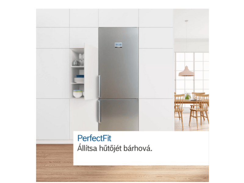 Bosch KGN39VLEB Alulfagyasztós kombinált hűtőszekrény, NoFrost