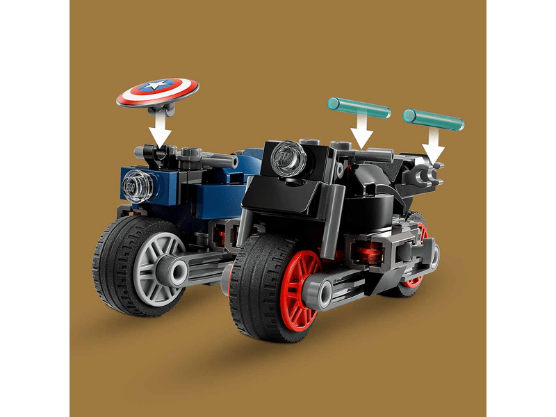 LEGO® Marvel Super Heroes Fekete Özvegy és Amerika Kapitány motorkerékpárok (76260)